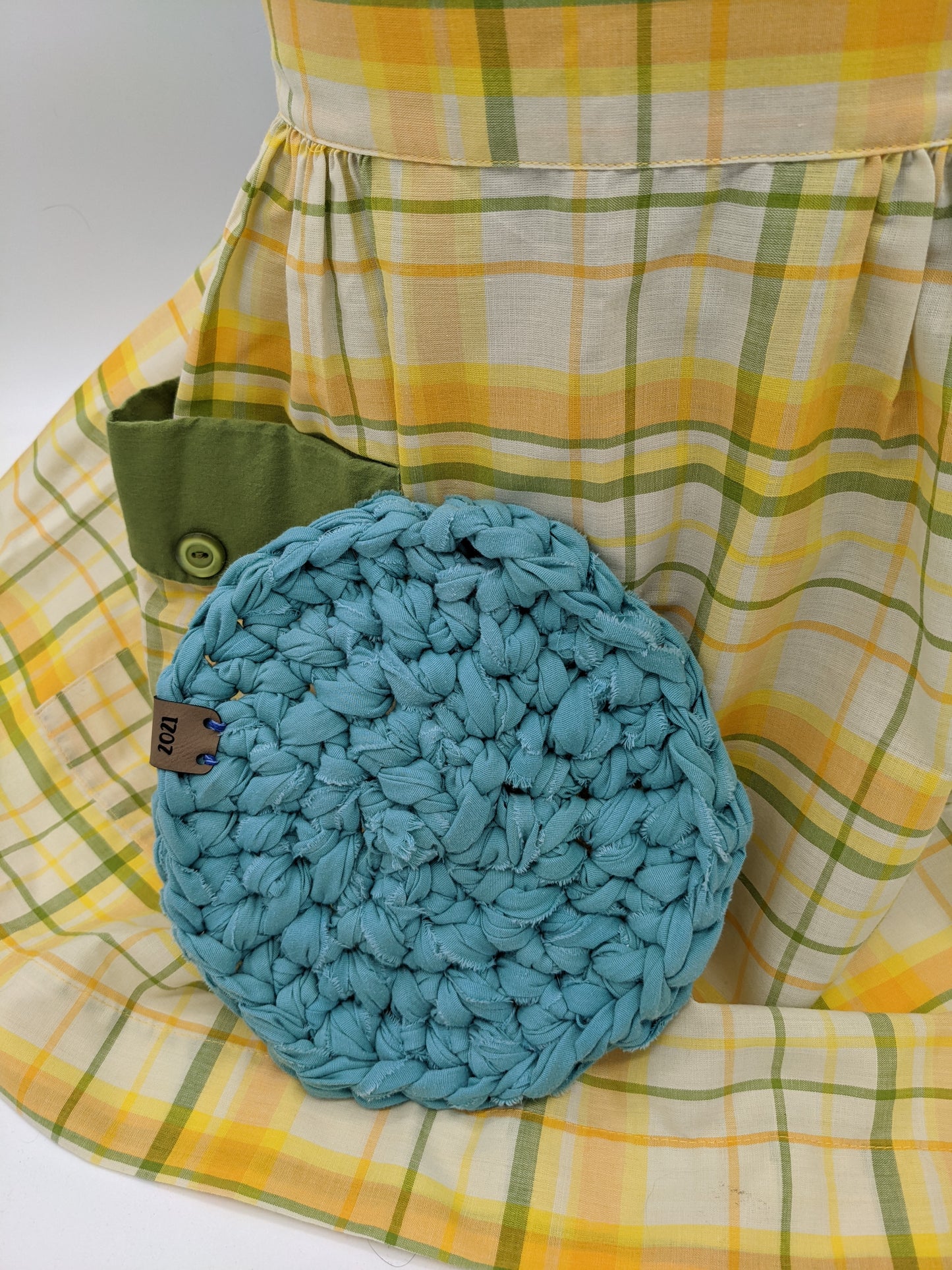 Turkish Blue Hand Crocheted Trivet