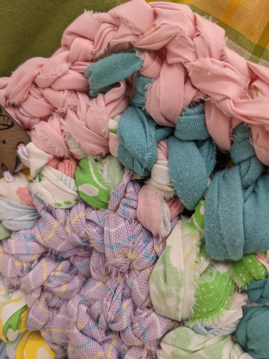 Pastel Rainbow Hand Crocheted Trivet