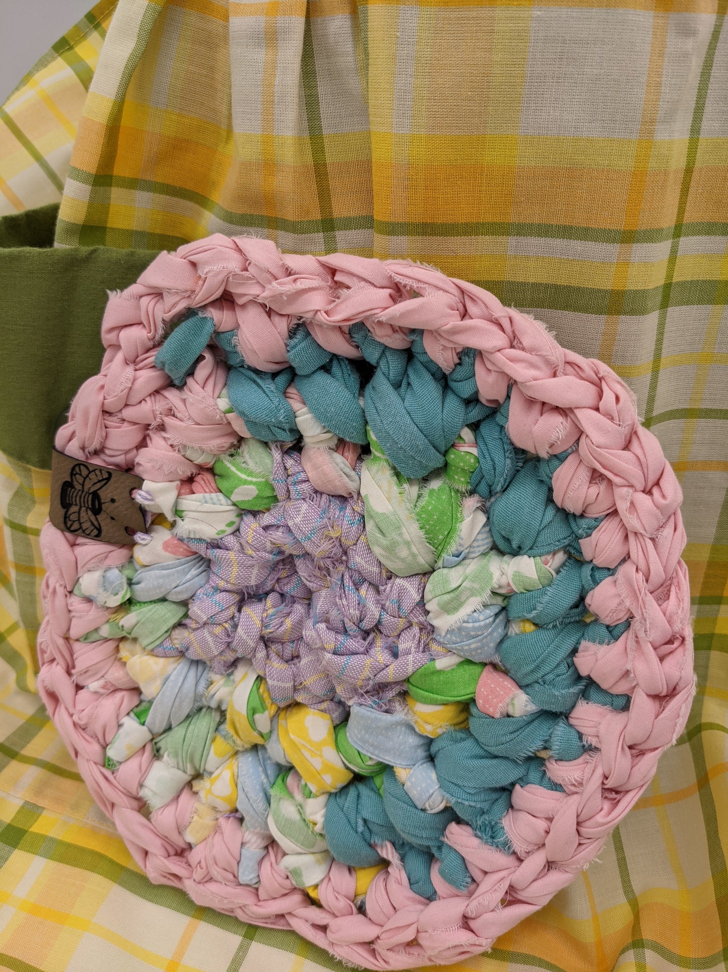 Pastel Rainbow Hand Crocheted Trivet